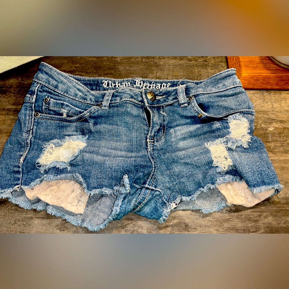 Vintage lace and jeans